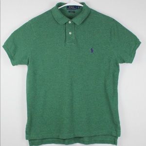 Polo Ralph Lauren Mens Polo Shirt Green Heathered